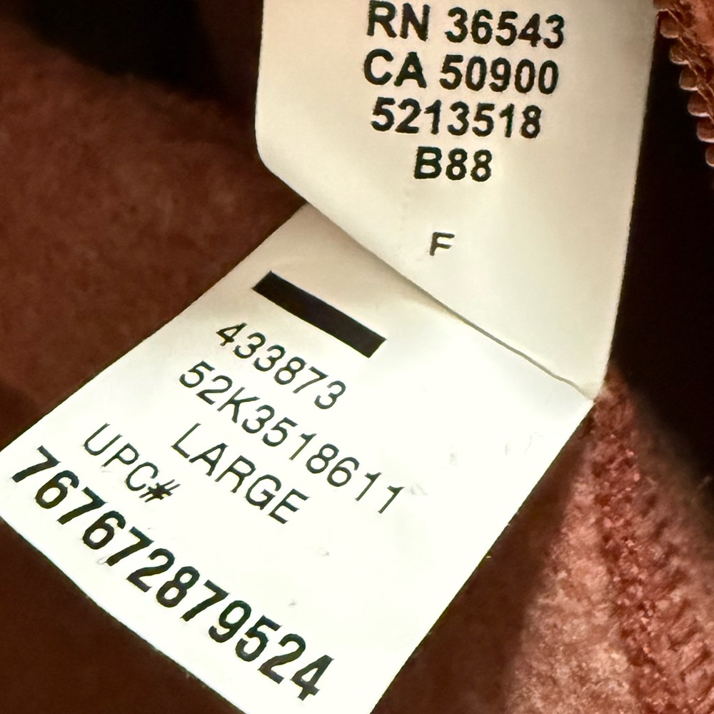Arrow USA 1851 Men's Full Zip Sweatshirt Cotton Blend Rust Color Size L Like New - Picture 8 of 13